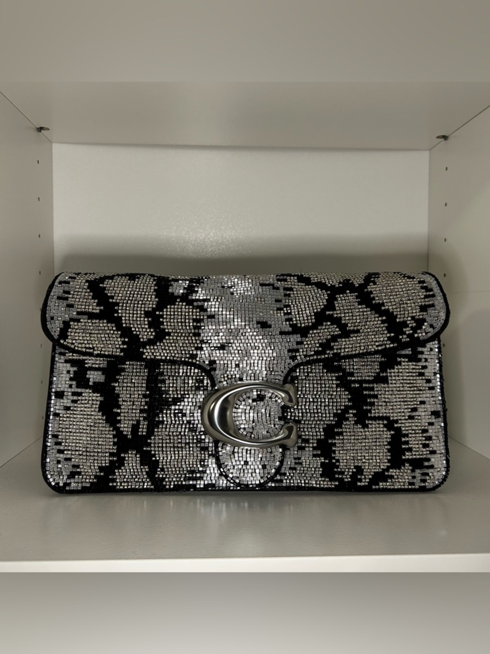 Coach Tabby Shoulder Bag 26 With Beaded Snake